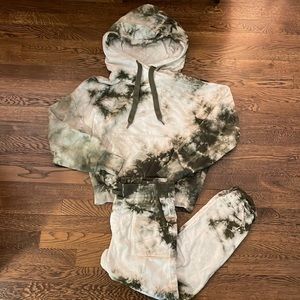 NSF tie dye hoodie and sweatpants